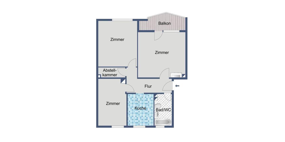 Etagenwohnung Kassel Fasanenhof - 3 Zimmer, 66 m&sup2;, 517&euro; | Angebot:26261952
