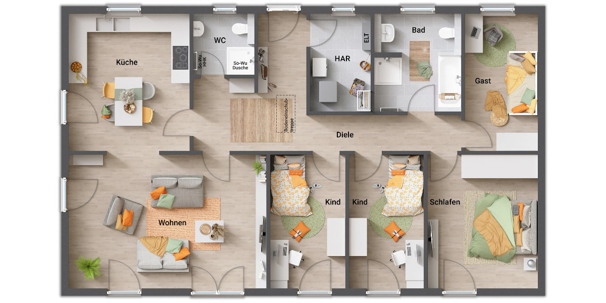 Bungalow Melsungen Röhrenfurth - 6 Zimmer, 130 m&sup2;, 266.290&euro; | Angebot:24698787