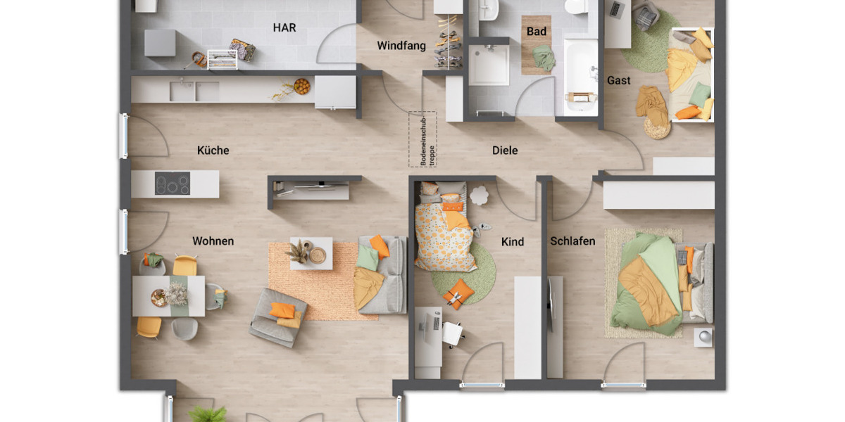 Bungalow Fuldatal Simmershausen - 5 Zimmer, 108 m&sup2;, 231.890&euro; | Angebot:24687636