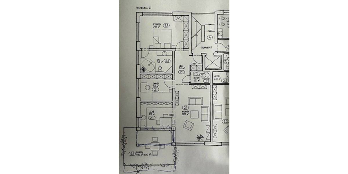 Etagenwohnung Kassel Bad Wilhelmshöhe - 3 Zimmer, 92 m&sup2;, 1.450&euro; | Angebot:26392608