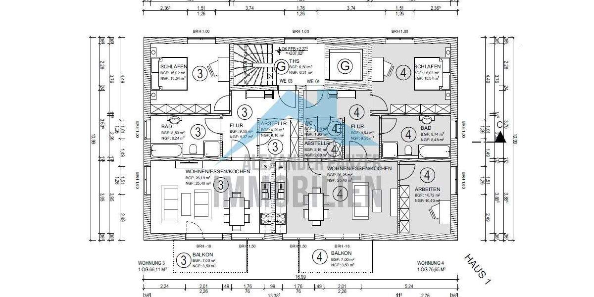 Etagenwohnung Kaufungen / Oberkaufungen Oberkaufungen - 2 Zimmer, 66 m&sup2;, 307.000&euro; | Angebot:25748422