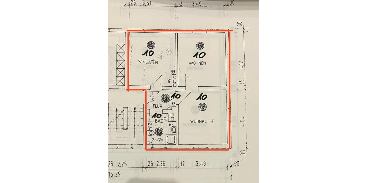 Etagenwohnung Kassel Südstadt - 2 Zimmer, 51 m&sup2;, 150.000&euro; | Angebot:24951735