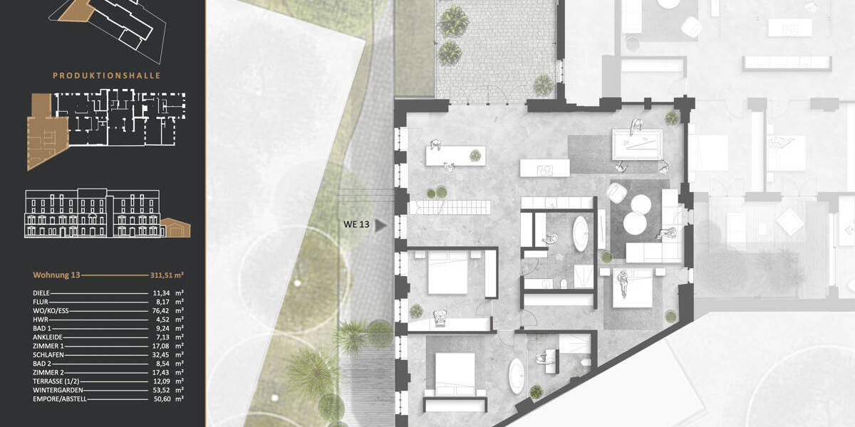 Dörnbergstraße: Luxuriös, authentisch und einzigartig. Gewerbeeinheit mit 5 Räumen und Gartenanteil 5 zimmer