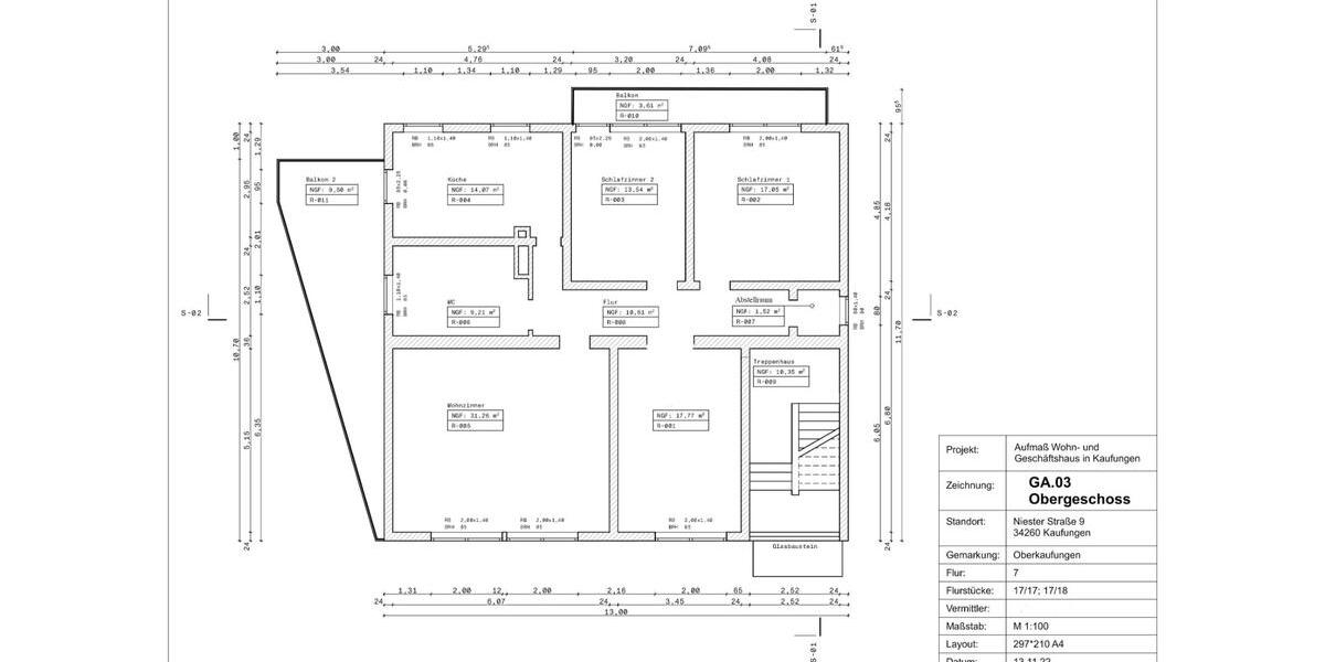 Etagenwohnung Kassel Bettenhausen - 4 Zimmer, 137 m&sup2;, 1.100&euro; | Angebot:26336178