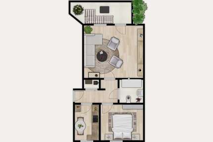 Wohnung Kassel / Mitte Mitte - 2 Zimmer, 52 m&sup2;, 159.000&euro; | Angebot:25271022