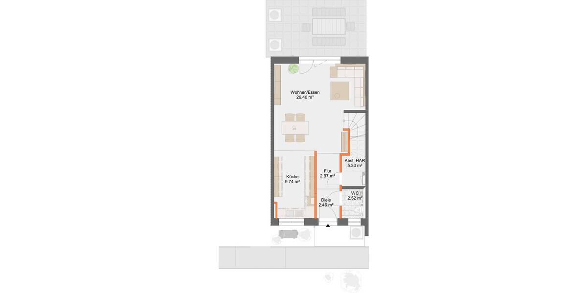 Reihenendhaus Fuldatal Ihringshausen - 4 Zimmer, 140 m&sup2;, 1.750&euro; | Angebot:26089762