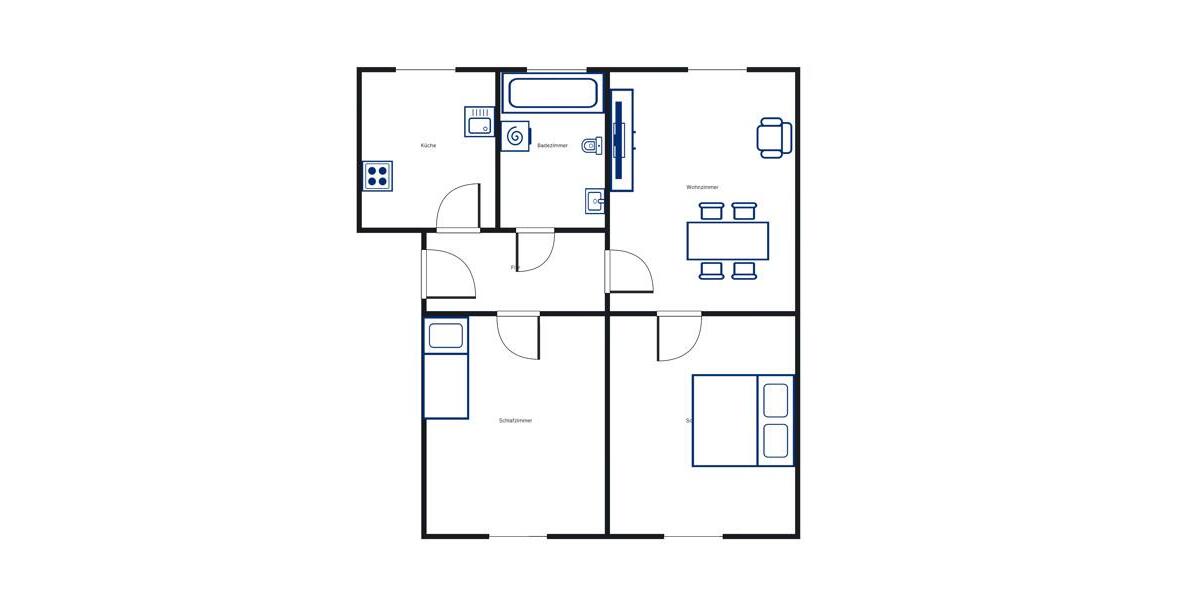 Etagenwohnung Kassel Philippinenhof-Warteberg - 3 Zimmer, 58 m&sup2;, 499&euro; | Angebot:26162069