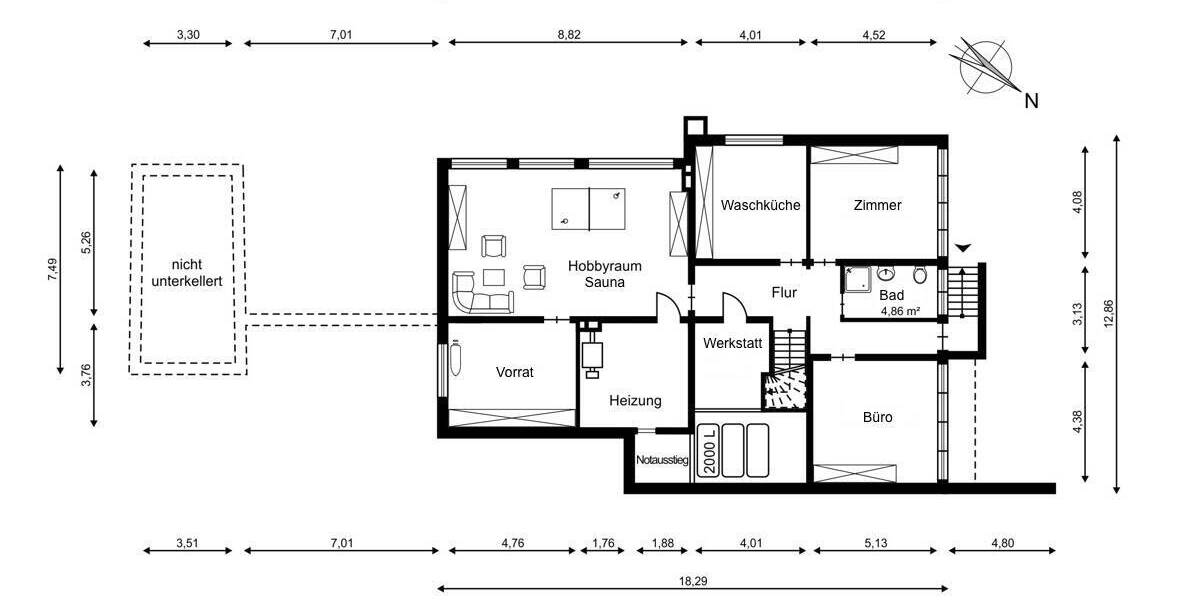 Bad Wilhelmshöhe: Großzügiger Bungalow am Bergpark 6 zimmer