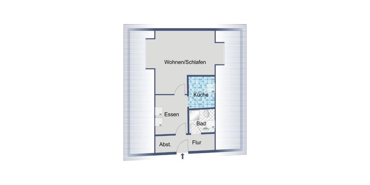 Dachgeschoßwohnung Kassel Philippinenhof-Warteberg - 2 Zimmer, 67 m&sup2;, 583&euro; | Angebot:25985226
