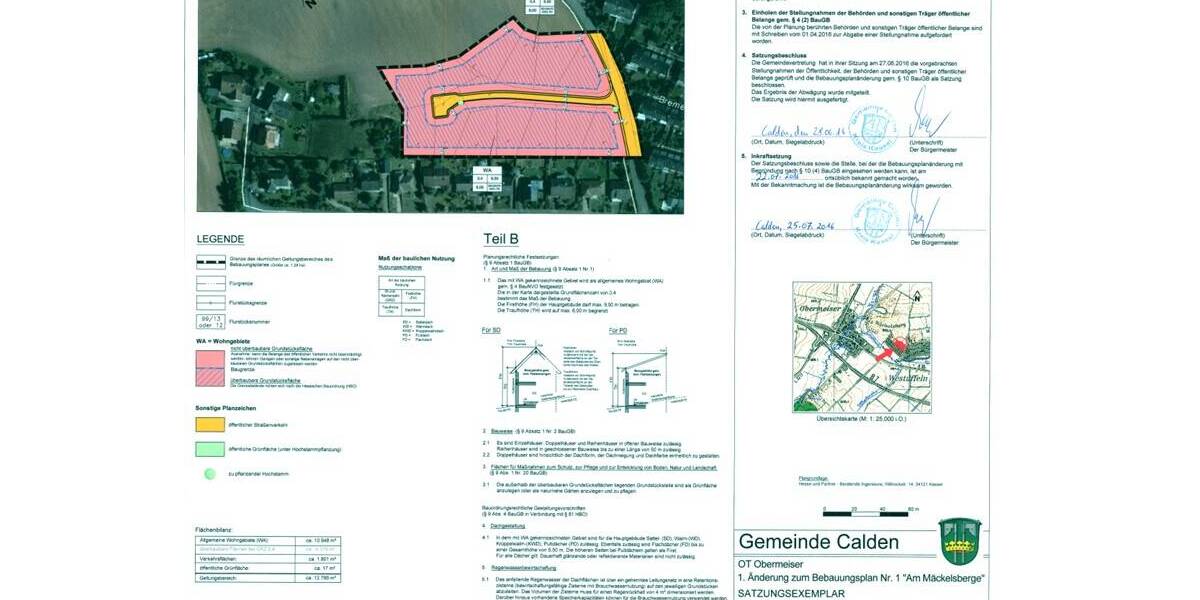 Grundstück Calden Obermeiser - 99.000&euro; | Angebot:25996249