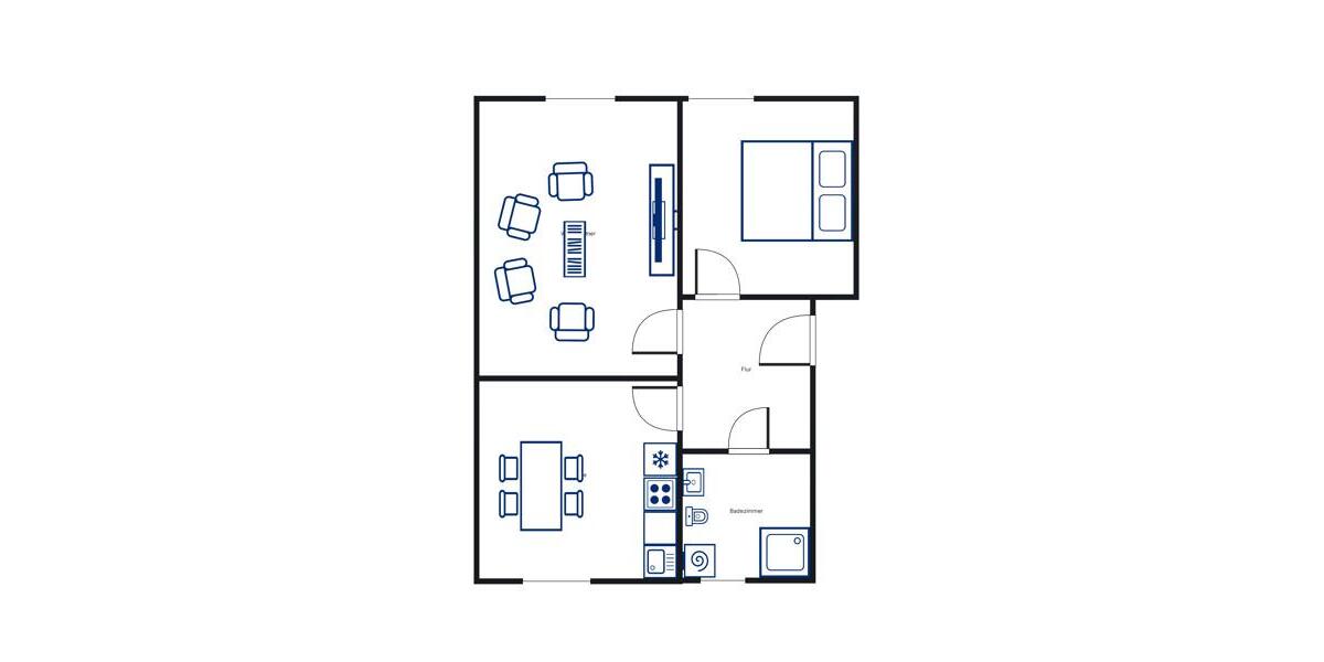 Etagenwohnung Kassel Philippinenhof-Warteberg - 2 Zimmer, 53 m&sup2;, 487&euro; | Angebot:26284557