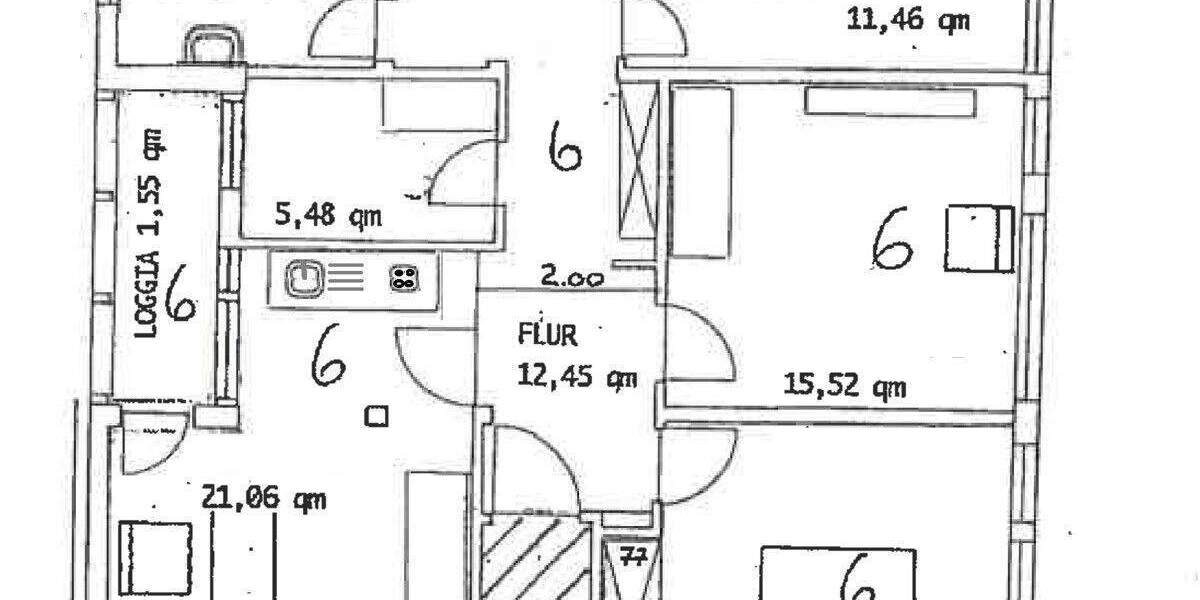 Etagenwohnung Zierenberg - 4 Zimmer, 98 m&sup2;, 139.000&euro; | Angebot:24647687