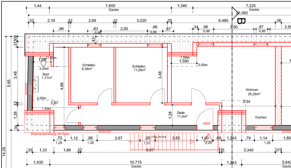 Kernsanierte 3-Zimmer-1. OG-Wohnung in Ahnatal-Weimar - KFW70 3 zimmer