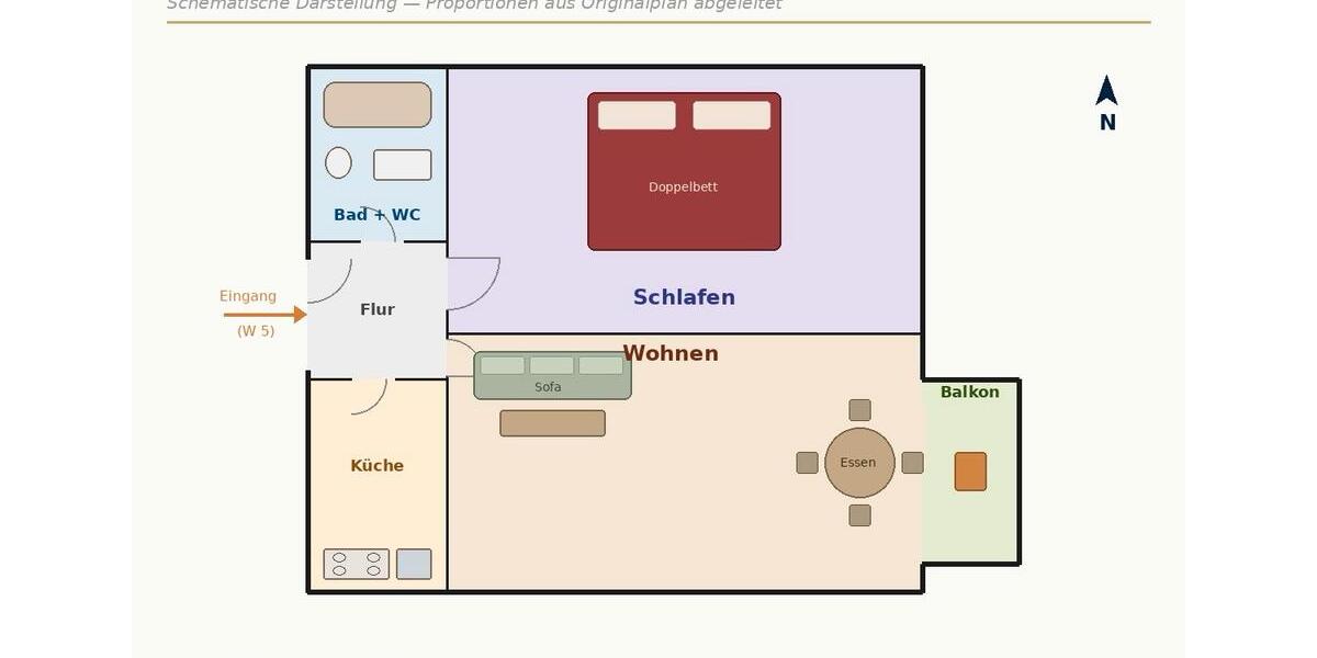 Etagenwohnung Staufenberg - 2 Zimmer, 55 m&sup2;, 450&euro; | Angebot:26443696