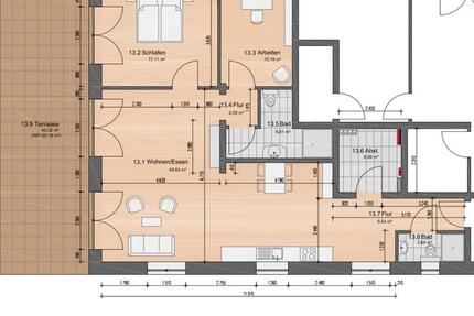 Wohnung Ahnatal - 3 Zimmer, 122 m&sup2;, 1.310&euro; | Angebot:26293218