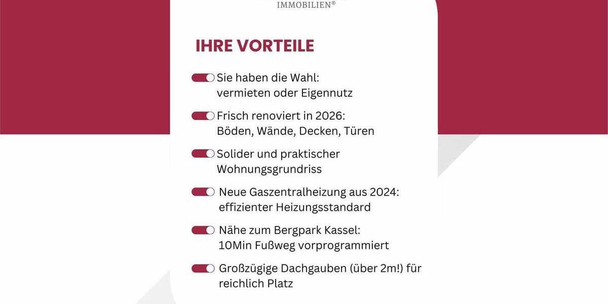 Etagenwohnung Kassel / Kirchditmold Kirchditmold - 4 Zimmer, 78 m&sup2;, 219.000&euro; | Angebot:26556282