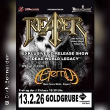 REAPER CD Releaseshow + Support Aeternia / präsentiert von Masters Of Cassel 13.02.2026 Goldgrube