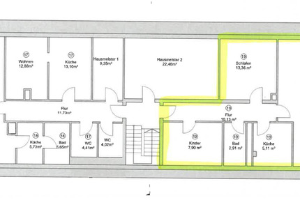 DG-Wohnung im Vorderen Westen – nur an WG zu vermieten 3 zimmer