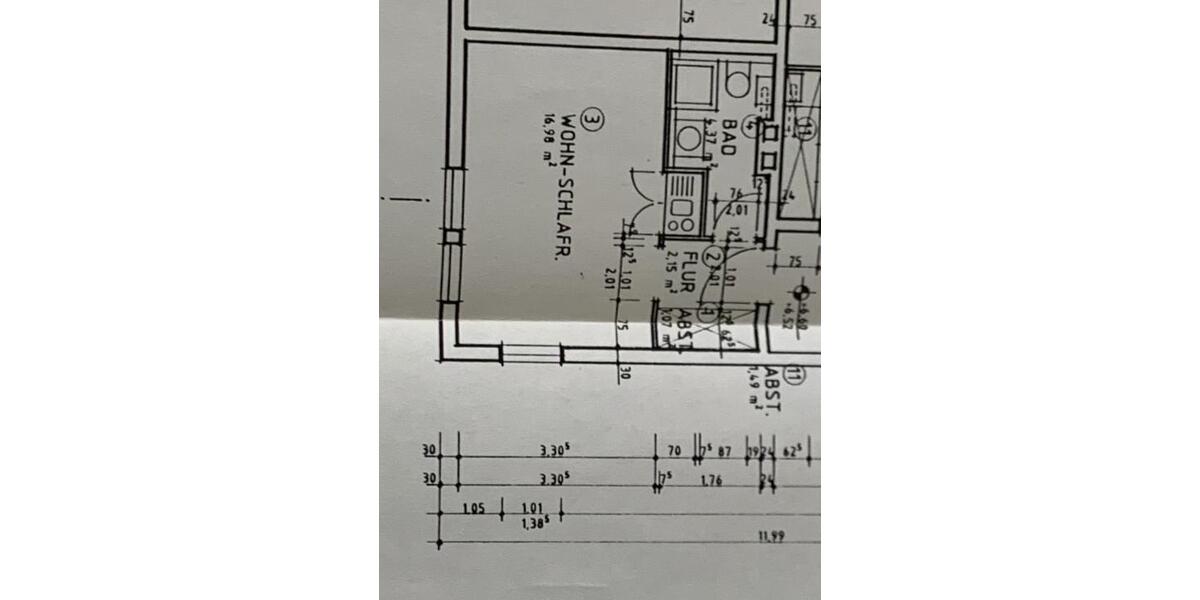 Etagenwohnung Kassel Fasanenhof - 1 Zimmer, 30 m&sup2;, 400&euro; | Angebot:26677568