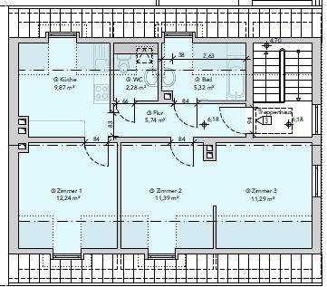 Dachgeschoßwohnung Kassel Fasanenhof - 2.5 Zimmer, 58 m&sup2;, 160.000&euro; | Angebot:27078112