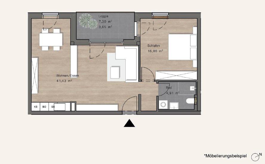 Etagenwohnung Kassel Südstadt - 2 Zimmer, 67 m&sup2;, 305.000&euro; | Angebot:26918389