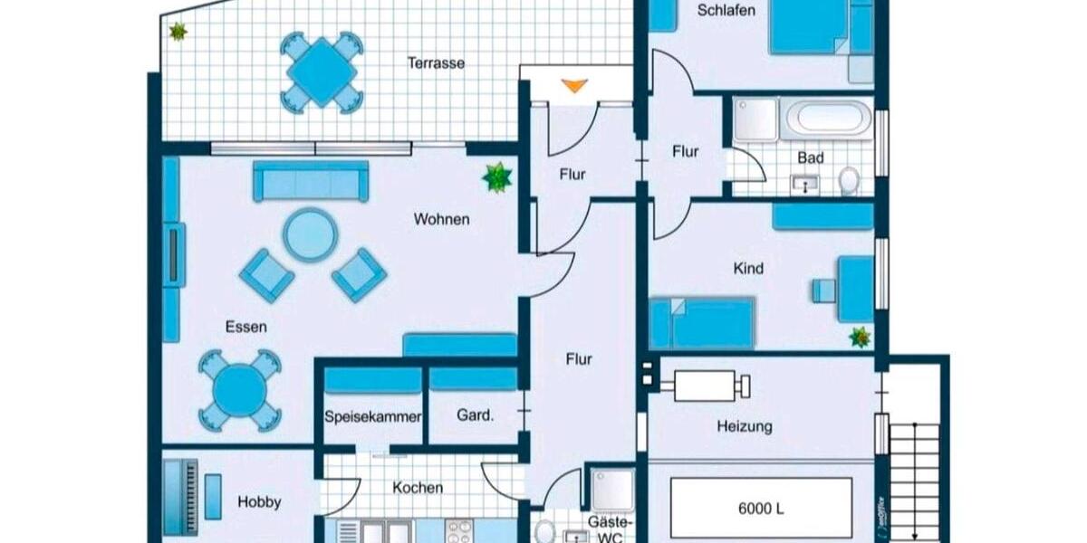 Etagenwohnung Baunatal - 3 Zimmer, 100 m&sup2;, 900&euro; | Angebot:25332146