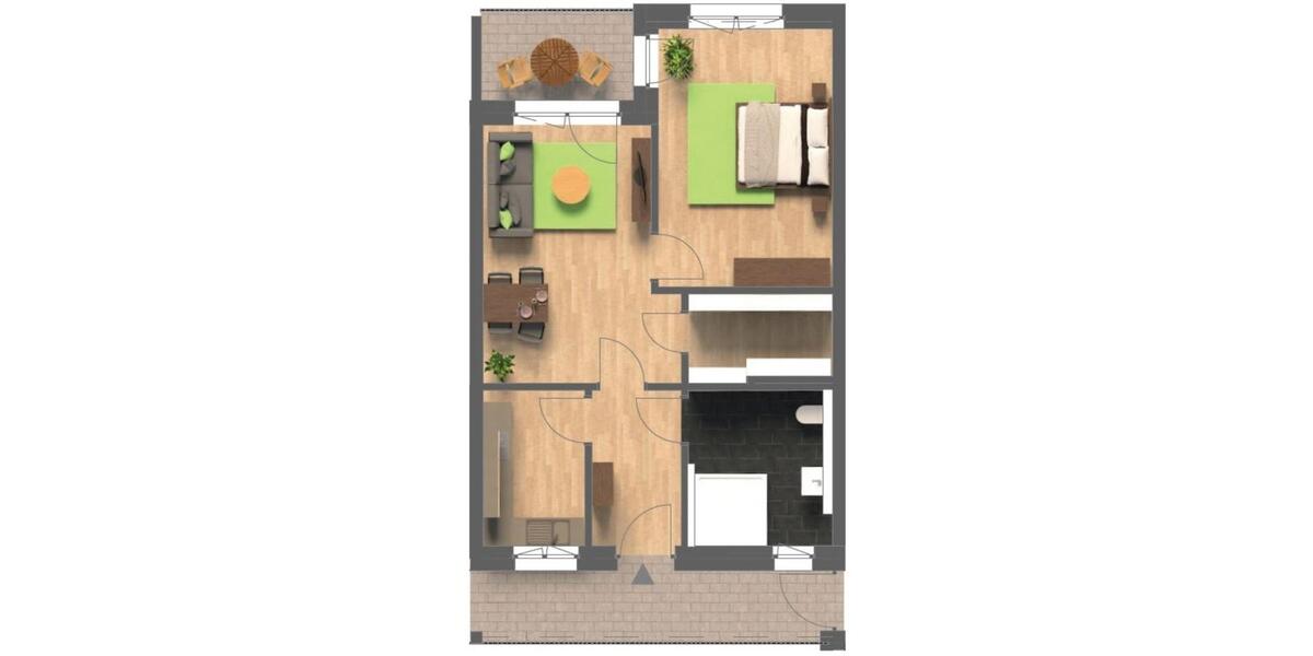 Etagenwohnung Vellmar - 2 Zimmer, 70 m&sup2;, 1.087&euro; | Angebot:20202710