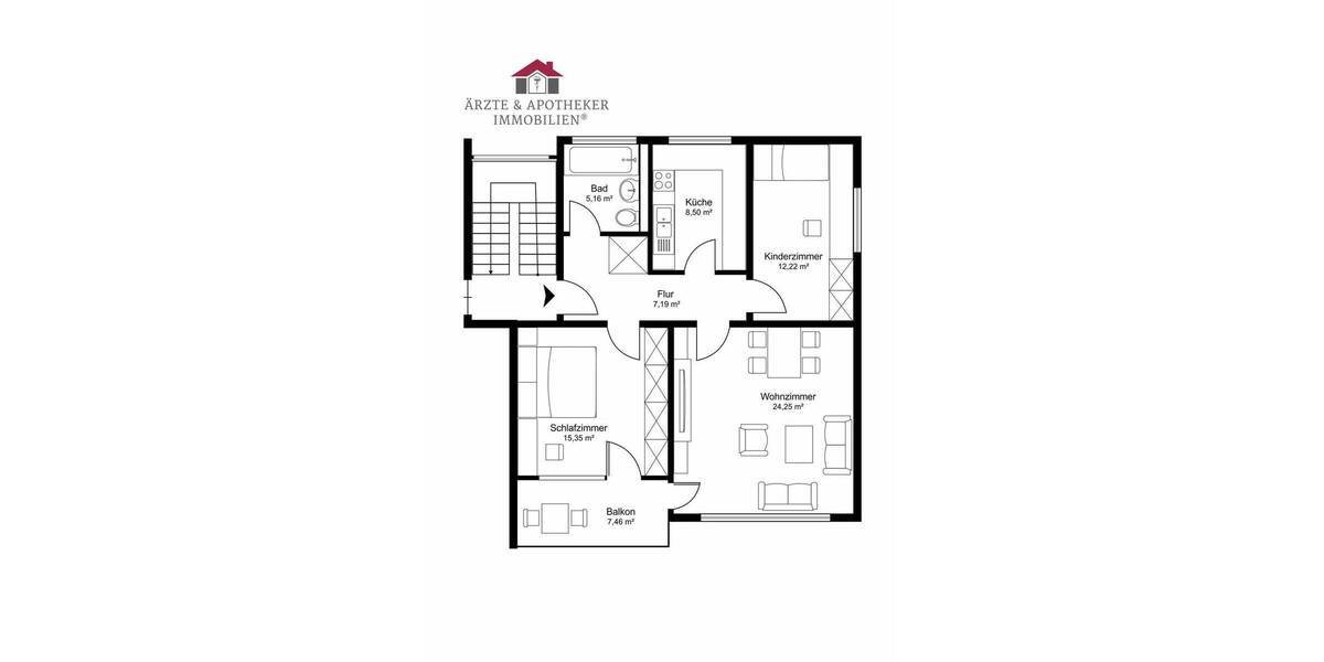 Etagenwohnung Fuldatal / Ihringshausen Ihringshausen - 3 Zimmer, 81 m&sup2;, 199.000&euro; | Angebot:26834589