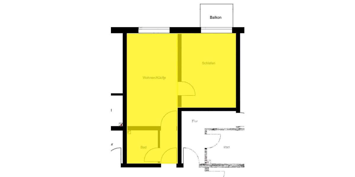 Etagenwohnung Kassel Fasanenhof - 2 Zimmer, 44 m&sup2;, 704&euro; | Angebot:25910295