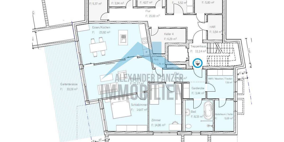 Etagenwohnung Kassel Philippinenhof/Warteberg - 3 Zimmer, 88 m&sup2;, 398.900&euro; | Angebot:26894932