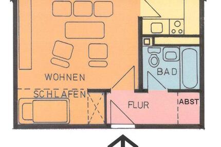 Wohnung Kassel Nordshausen - 1 Zimmer, 37 m&sup2;, 380&euro; | Angebot:25432464