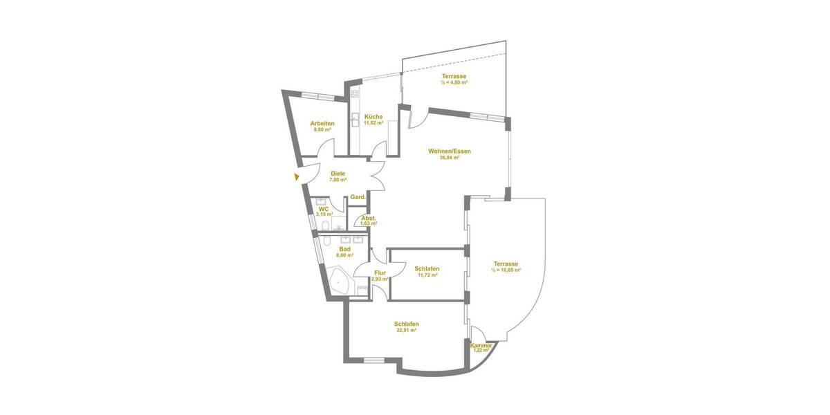 Etagenwohnung Kassel / Wilhelmshöhe Bad Wilhelmshöhe - 4 Zimmer, 141 m&sup2;, 550.000&euro; | Angebot:26189488