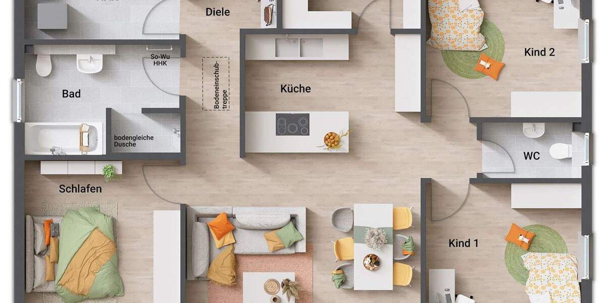 Bungalow Ahnatal Heckershausen - 5 Zimmer, 109 m&sup2;, 380.890&euro; | Angebot:25821413