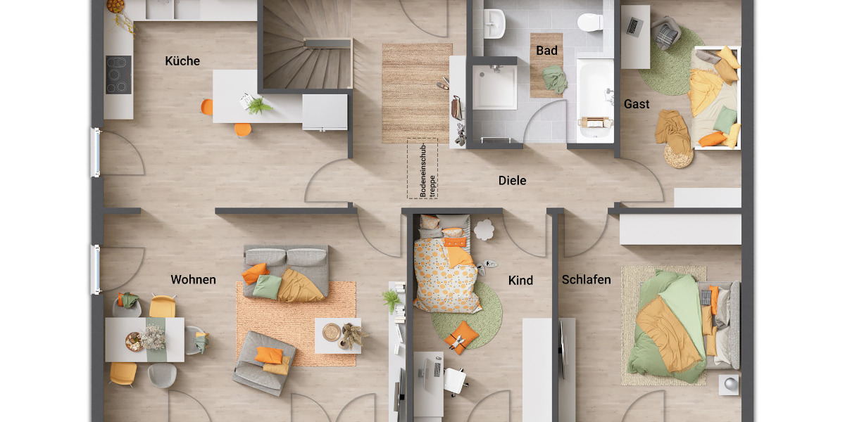 Bungalow Fuldatal Simmershausen - 5 Zimmer, 108 m&sup2;, 231.890&euro; | Angebot:25700406