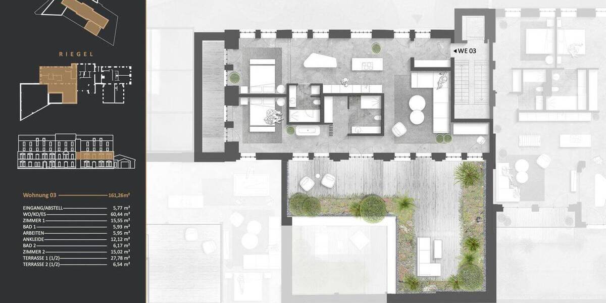 Etagenwohnung Kassel / West West - 3 Zimmer, 161 m&sup2;, 1.132.000&euro; | Angebot:26703806