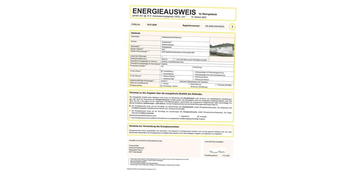 Einfamilienhaus Wolfhagen - 4 Zimmer, 120 m&sup2;, 350.000&euro; | Angebot:26015343