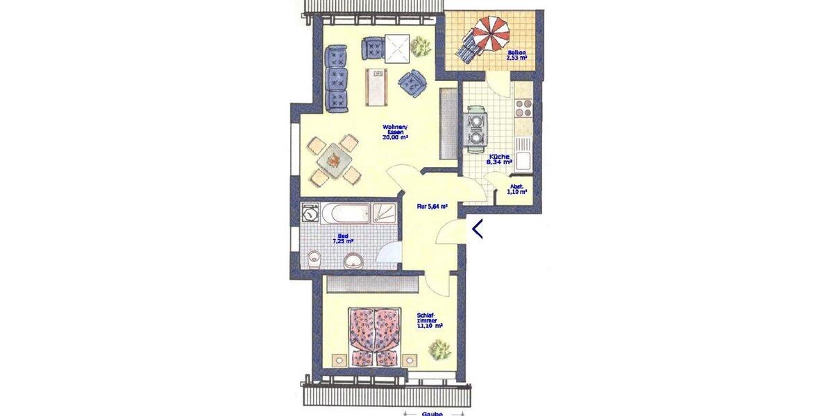 Dachgeschoßwohnung Naumburg - 2 Zimmer, 56 m&sup2;, 95.000&euro; | Angebot:26193616