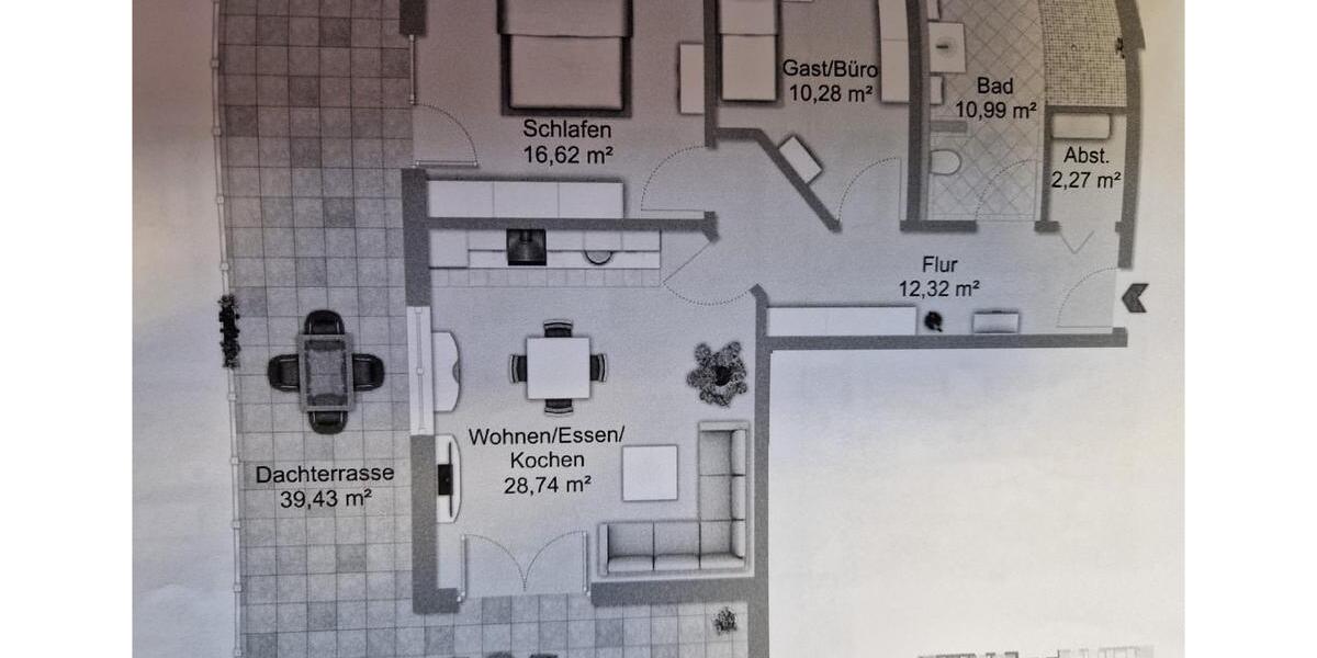 Exklusive Neubau-Penthouse-Wohnung - 91,5 m² mit Top-Ausstattung 3 zimmer