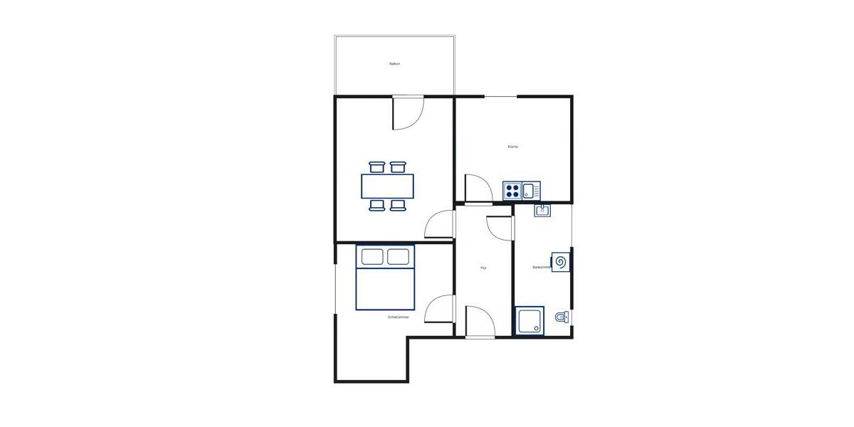 Dachgeschoßwohnung Kassel Harleshausen - 2 Zimmer, 44 m&sup2;, 436&euro; | Angebot:25336133