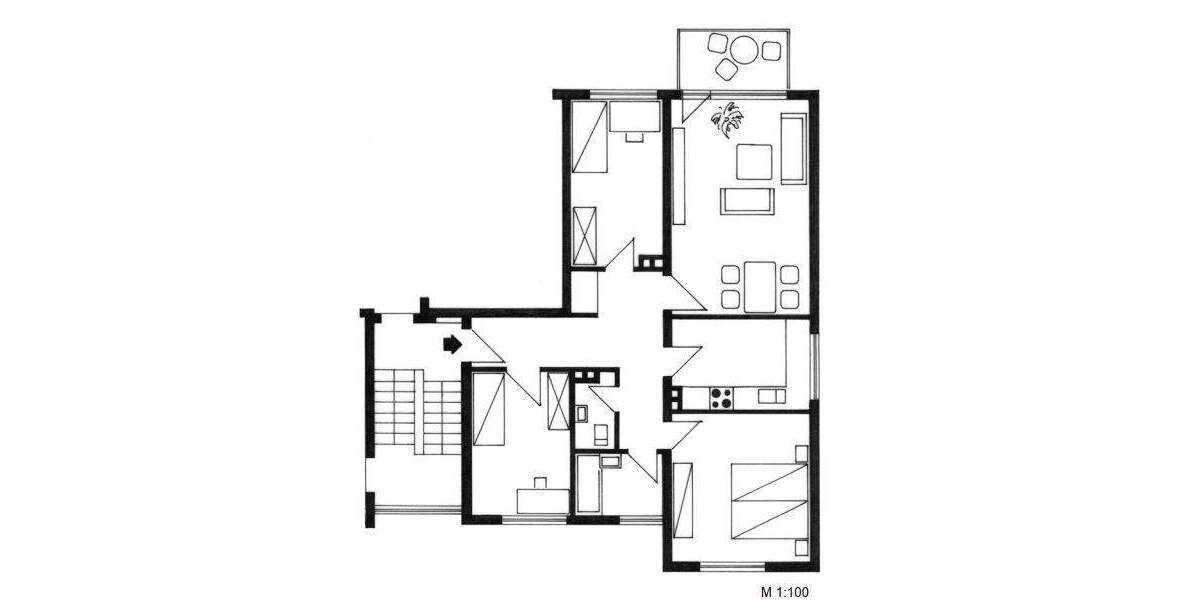 Etagenwohnung Fritzlar - 4 Zimmer, 80 m&sup2;, 500&euro; | Angebot:25820640