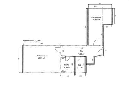 Wohnung Wolfhagen - 2 Zimmer, 51 m&sup2;, 410&euro; | Angebot:25052933