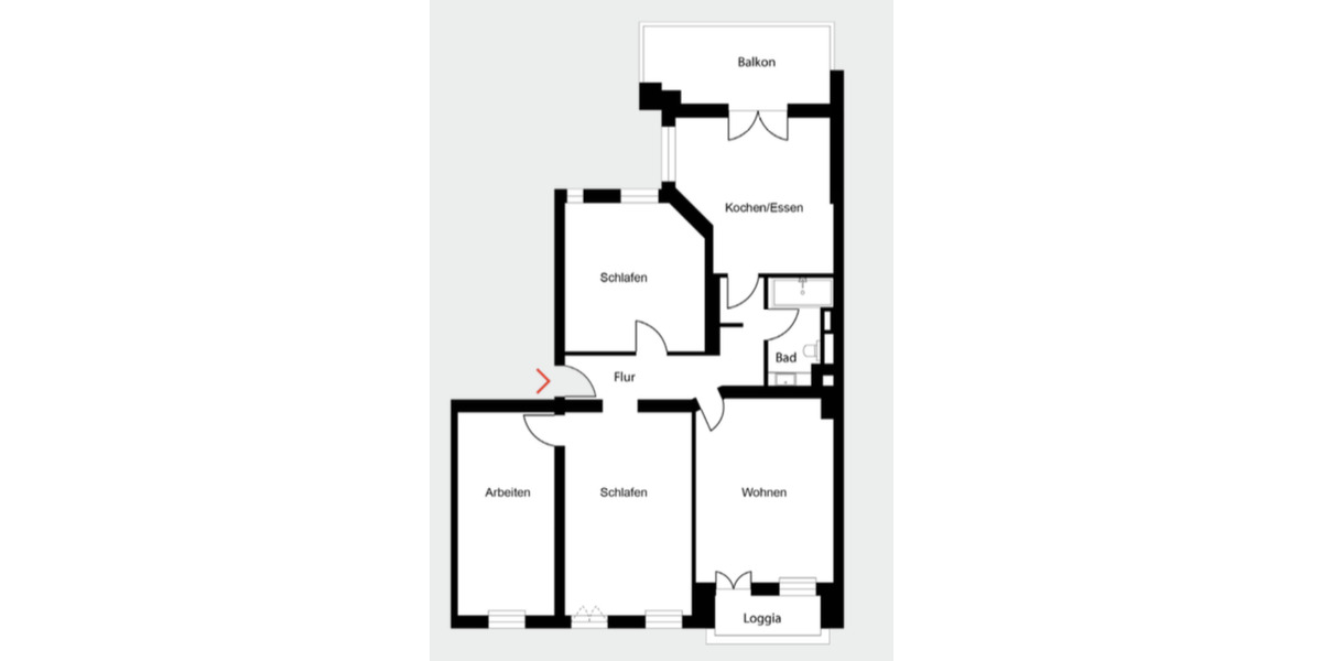 Etagenwohnung Kassel Bad Wilhelmshöhe - 4 Zimmer, 114 m&sup2;, 3.080&euro; | Angebot:24749206