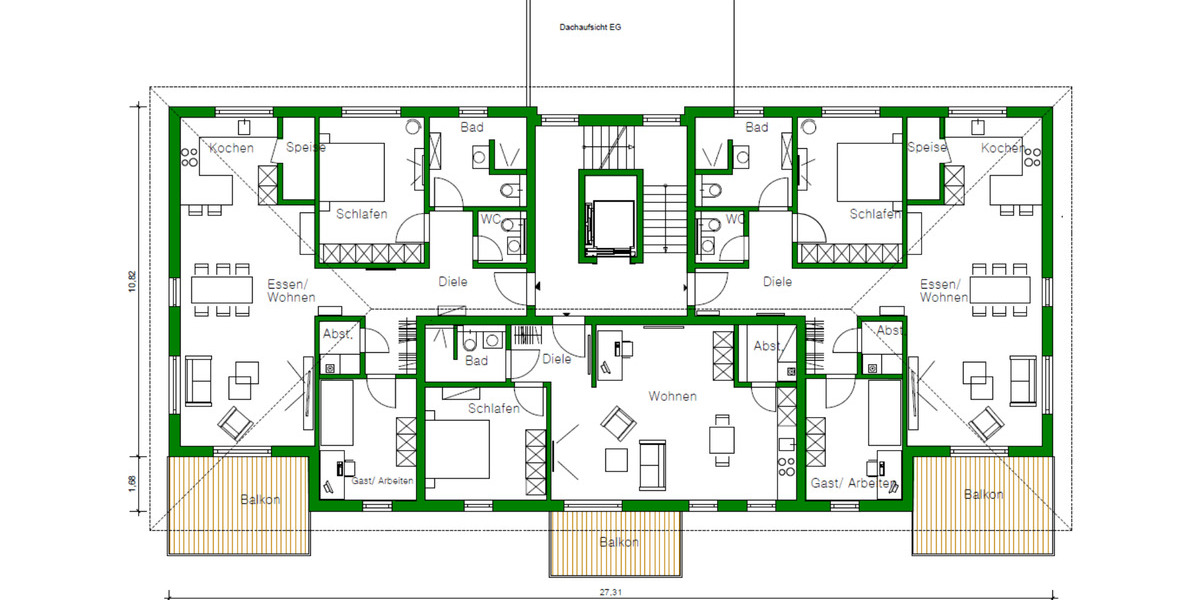Etagenwohnung Calden - 2 Zimmer, 58 m&sup2;, 790&euro; | Angebot:24510184