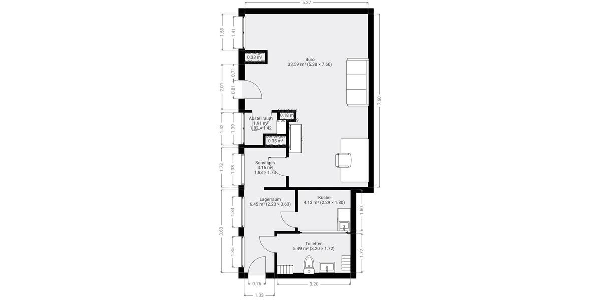 Erdgeschoßwohnung Kassel Bettenhausen - 1 Zimmer, 55 m&sup2;, 590&euro; | Angebot:25209356