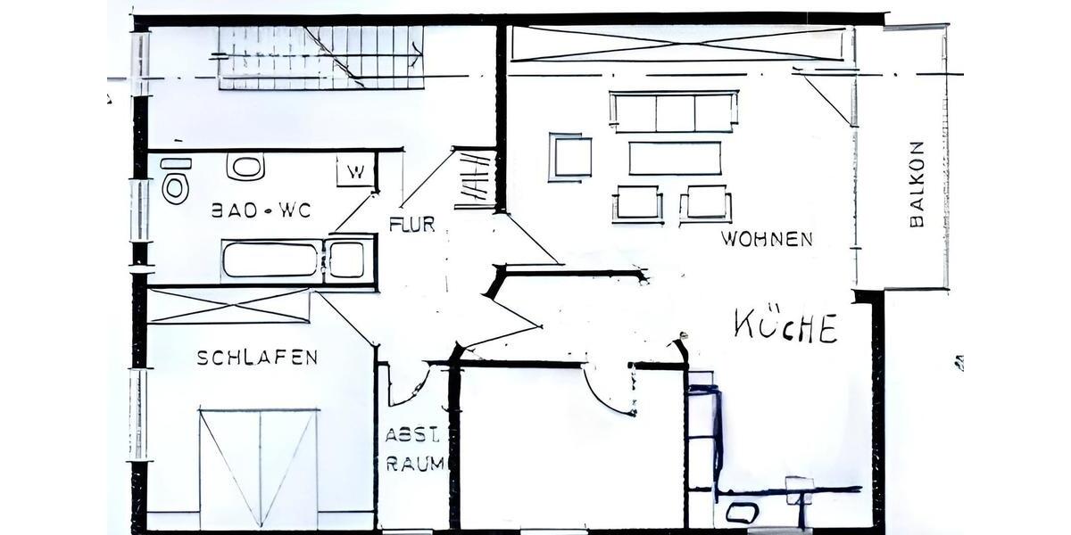Etagenwohnung Kassel Bettenhausen - 3 Zimmer, 92 m&sup2;, 875&euro; | Angebot:26099753