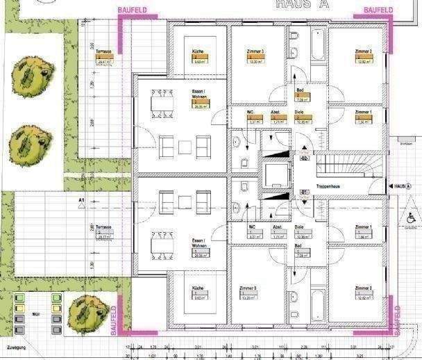 Terrassenwohnung Vellmar Niedervellmar - 4 Zimmer, 102 m&sup2;, 469.500&euro; | Angebot:25670893