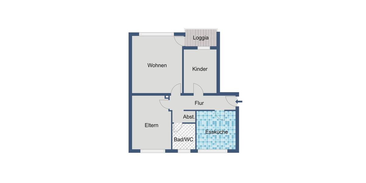 Geräumige 3-Zimmer-Wohnung mit Loggia 3 zimmer