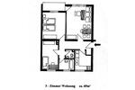Etagenwohnung Kassel Niederzwehren - 3 Zimmer, 66 m&sup2;, 532&euro; | Angebot:26492513