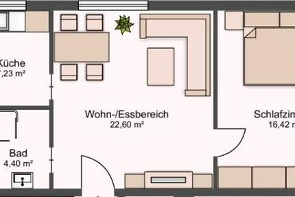 Wohnung Calden - 1 Zimmer, 51 m&sup2;, 750&euro; | Angebot:25071372