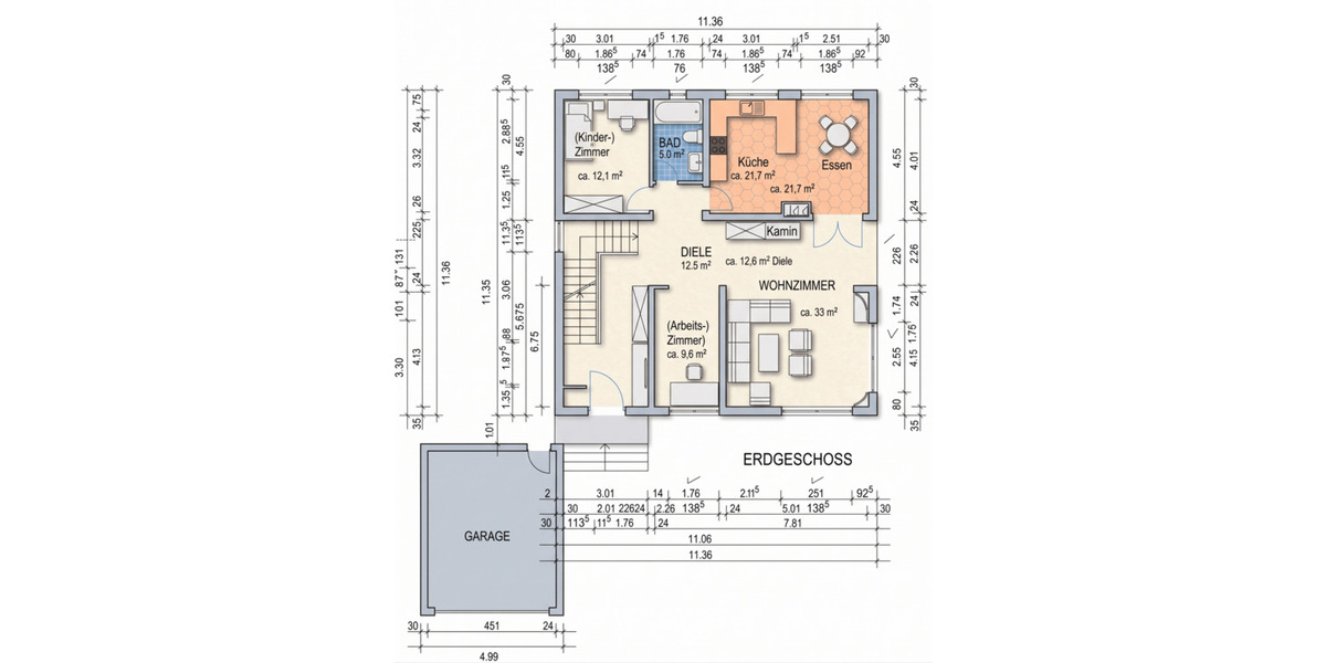 Einfamilienhaus Baunatal Großenritte - 7 Zimmer, 230 m&sup2;, 440.000&euro; | Angebot:26731014